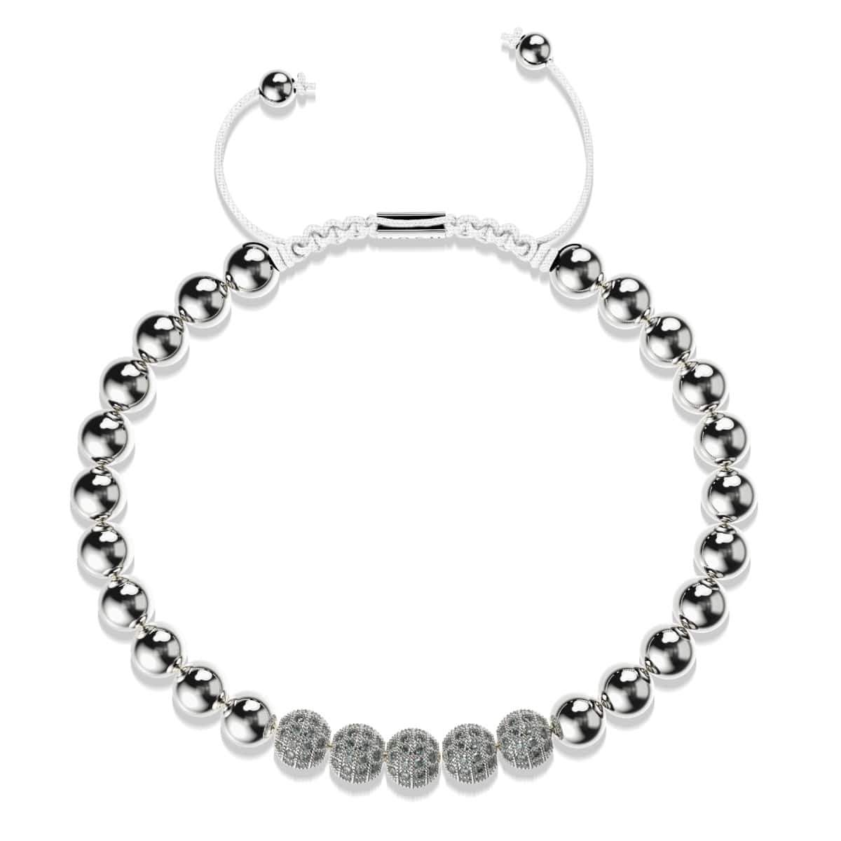 Argent | Bracelet Gala Pavé de Cristaux | Blanc